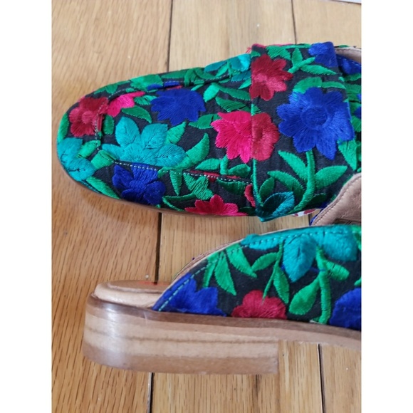 Free People bright Floral Brocade At Ease slide on mule 6 - Picture 4 of 8